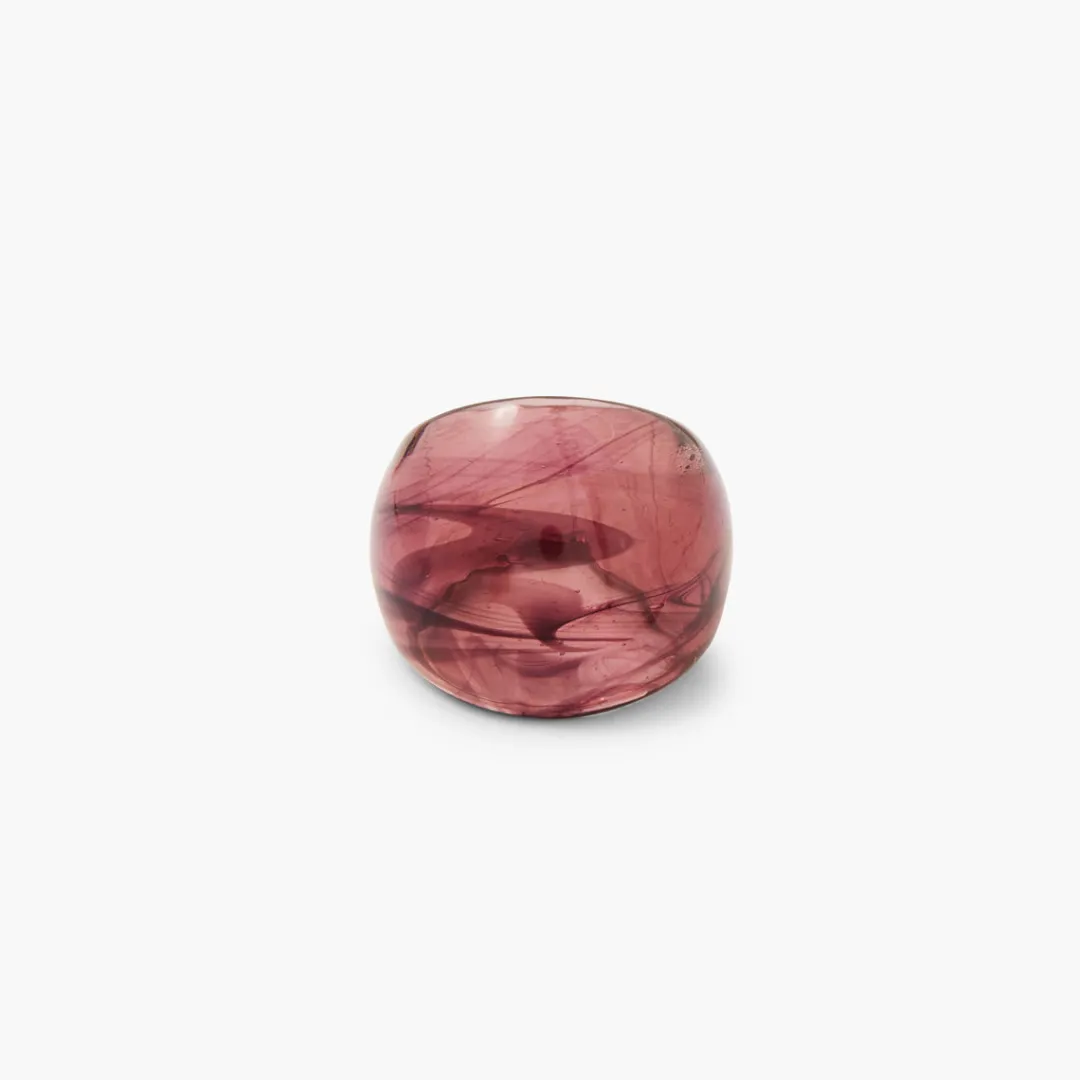 Sale Bague en verre violette Bagues
