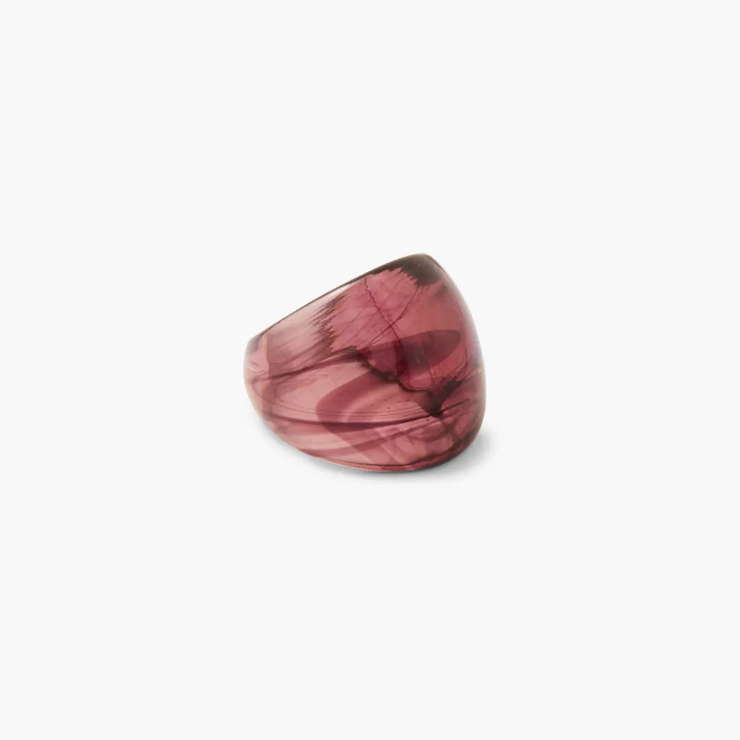 Sale Bague en verre violette Bagues