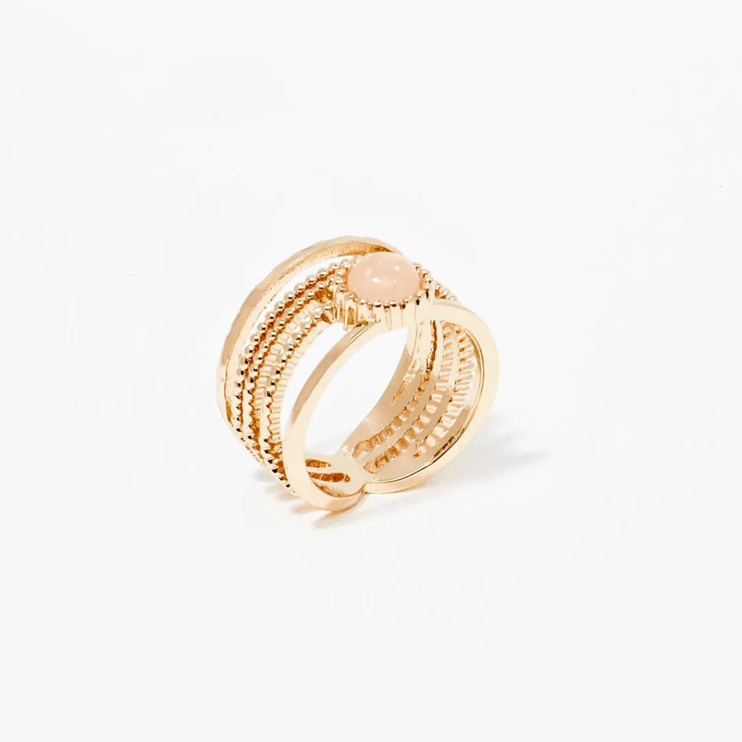Best Sale Bague large avec pierre fantaisie Bagues