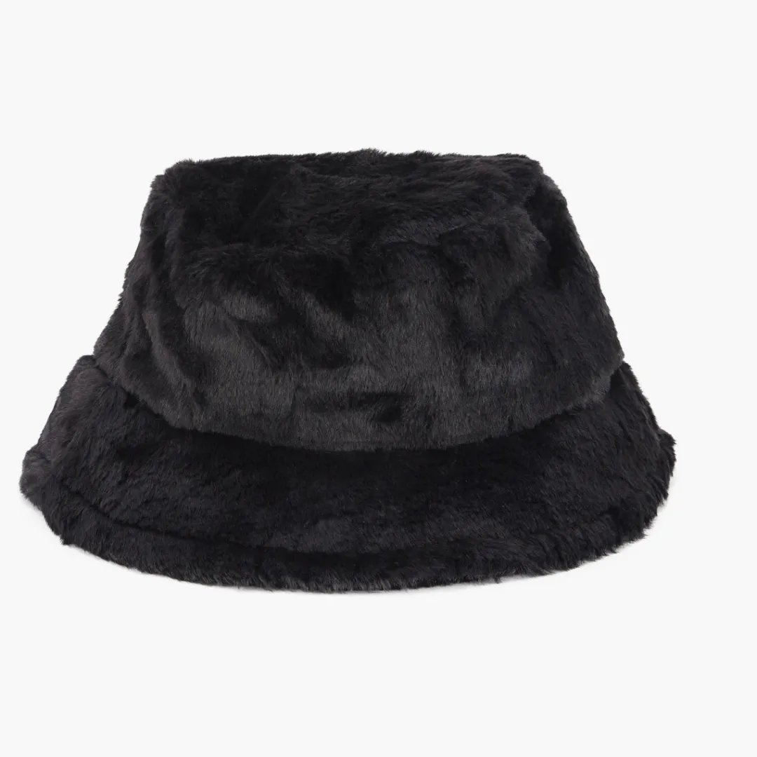 Flash Sale Bob fausse fourrure noire City Chic Casquettes Et Bonnets