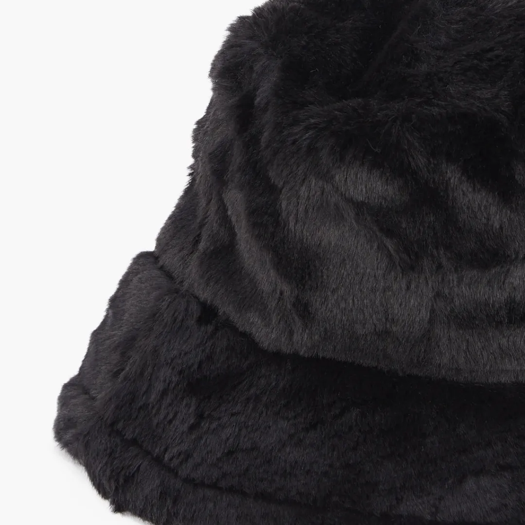 Flash Sale Bob fausse fourrure noire City Chic Casquettes Et Bonnets