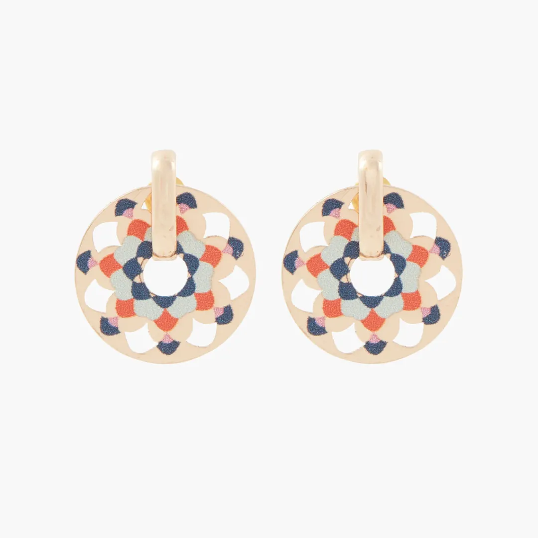 Outlet Boucles d'oreilles Balagane rondes imprimées Boucles D'Oreilles