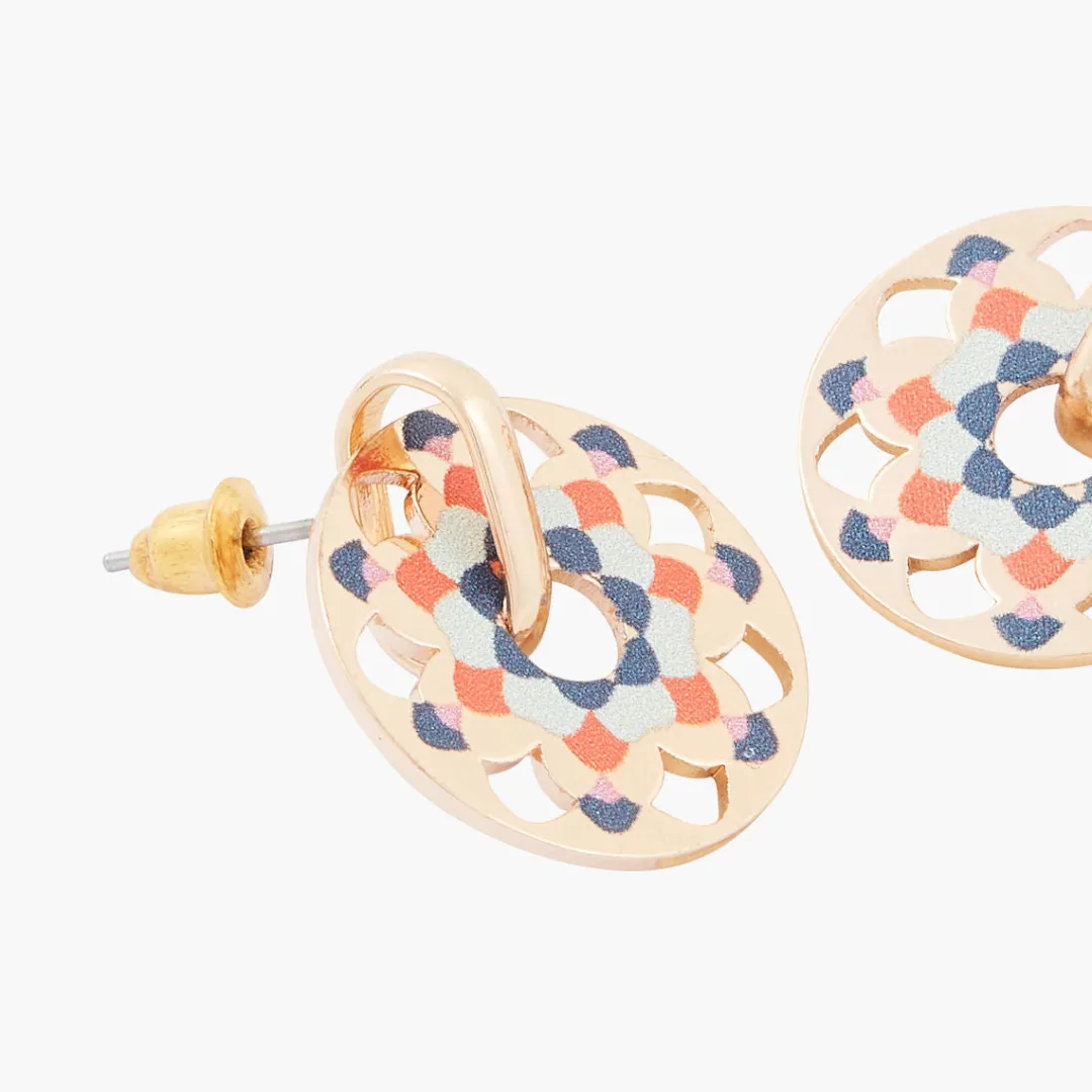 Outlet Boucles d'oreilles Balagane rondes imprimées Boucles D'Oreilles