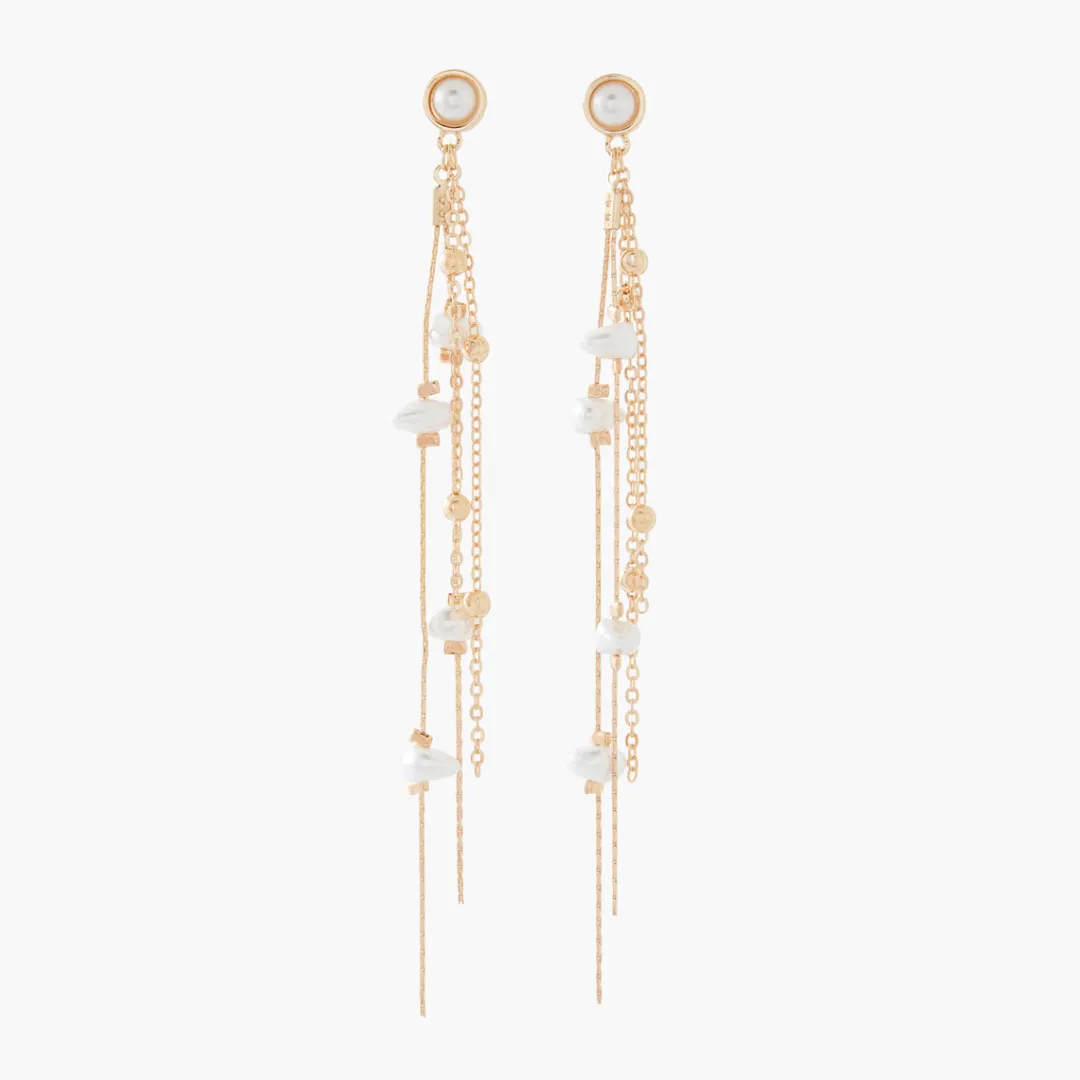 Clearance Boucles d'oreilles cascades à perles d'imitation New Pearl Boucles D'Oreilles