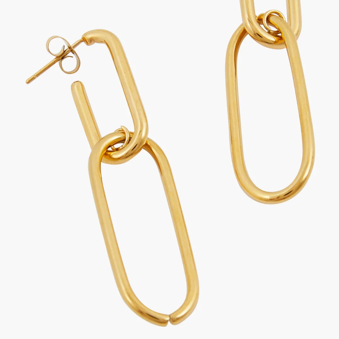 Outlet Boucles d'oreilles créoles avec effet maillons Boucles D’Oreilles | Boucles D'Oreilles