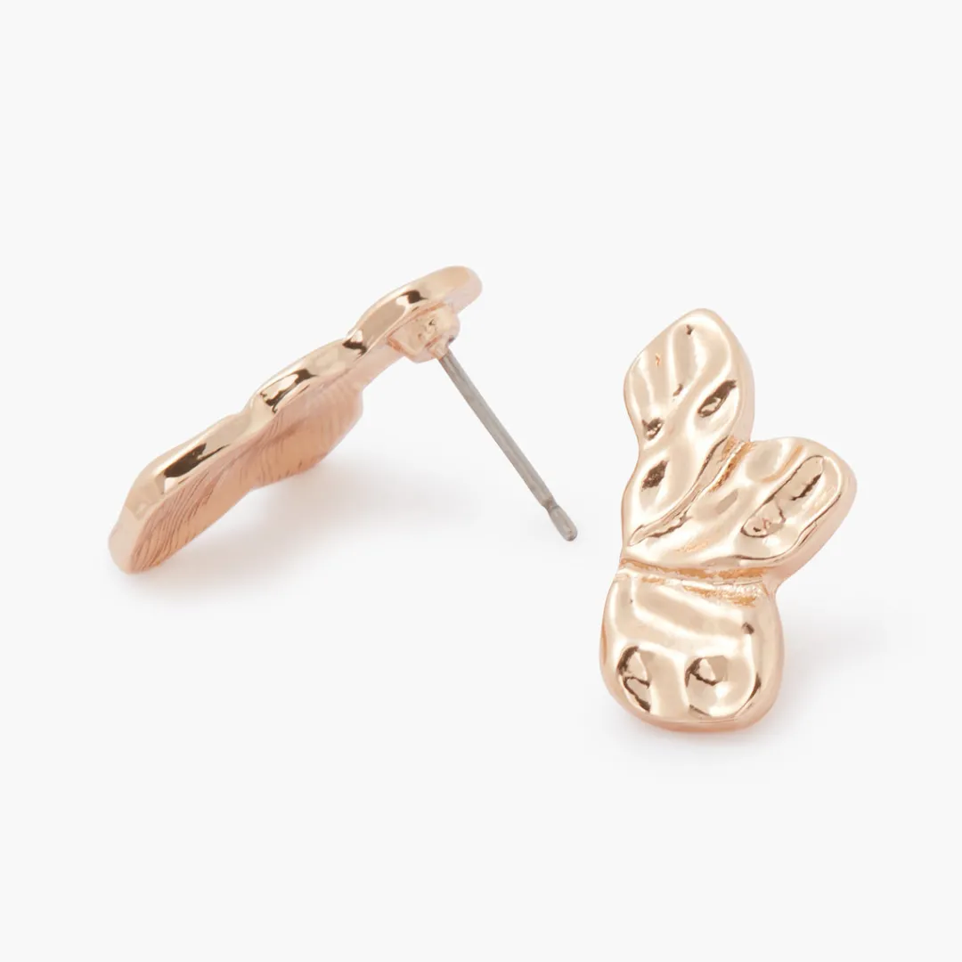Clearance Boucles d'oreilles feuilles martelées Boucles D'Oreilles