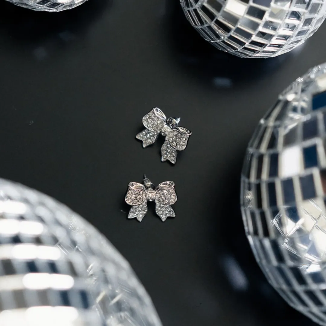 Flash Sale Boucles d'oreilles noeud à strass Boucles D'Oreilles