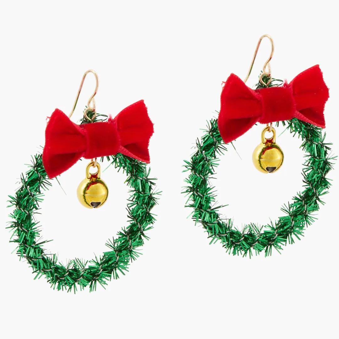 Best Sale Boucles d'oreilles Noël couronnes Boucles D'Oreilles