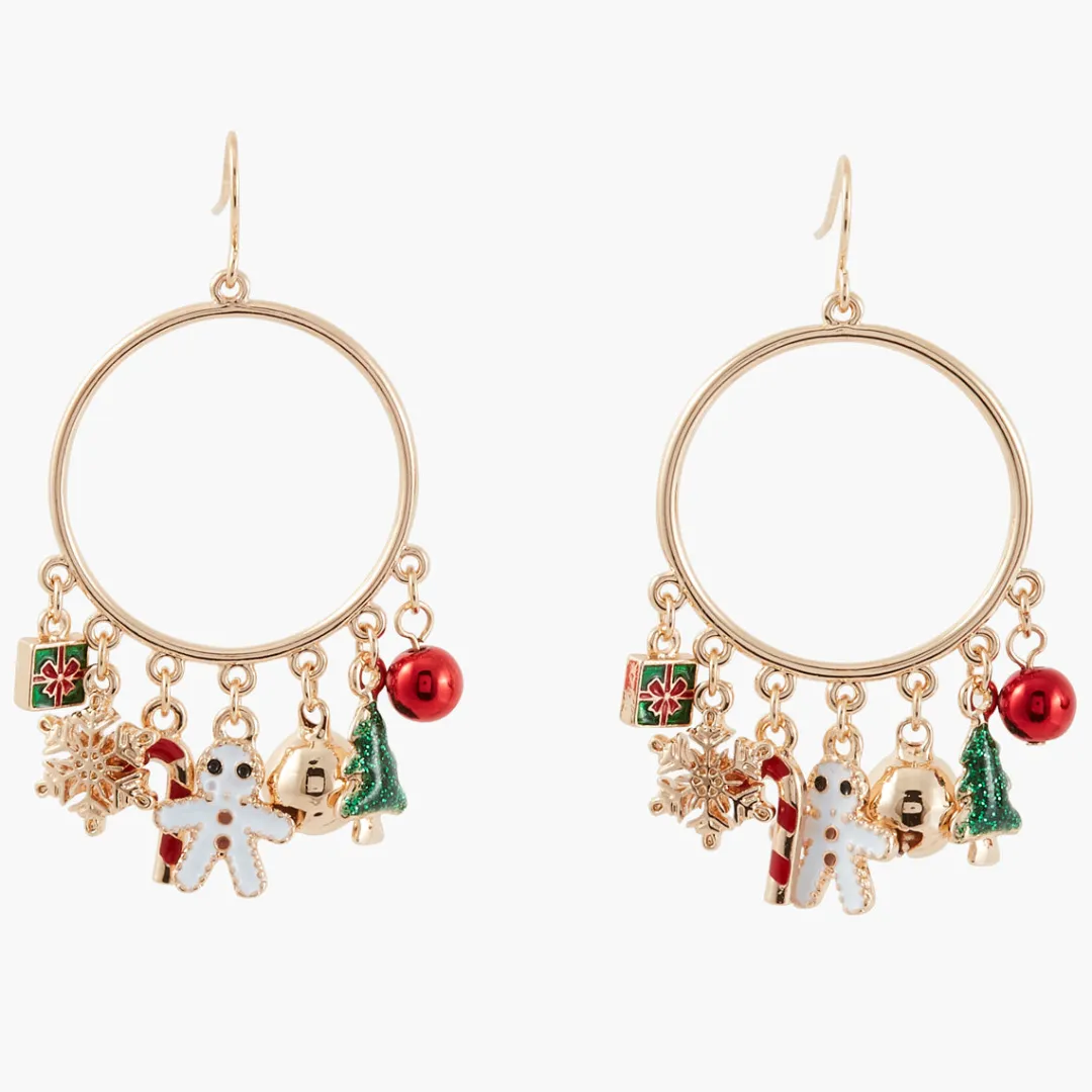 Store Boucles d'oreilles pampilles de Noël Boucles D'Oreilles