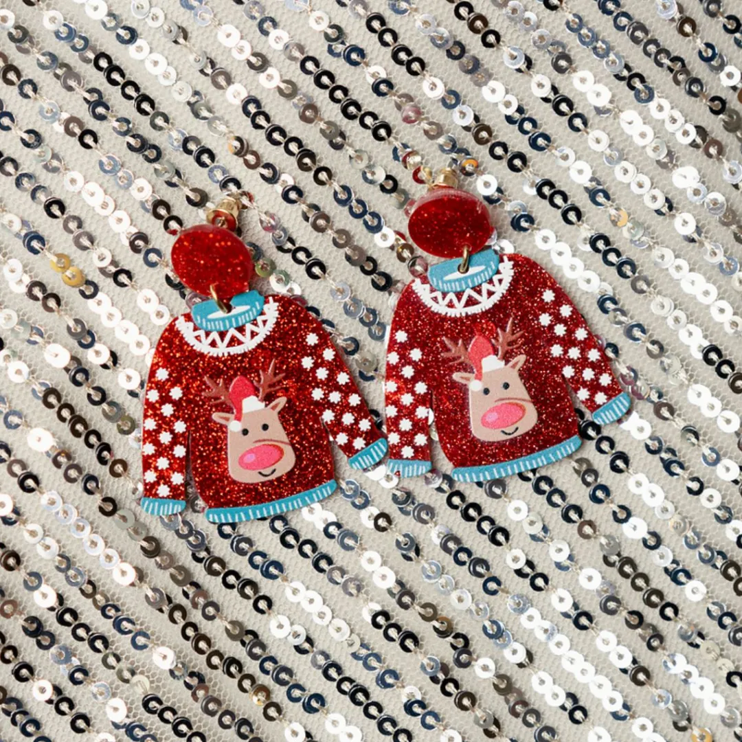 Cheap Boucles d'oreilles Pull de Noël Boucles D'Oreilles