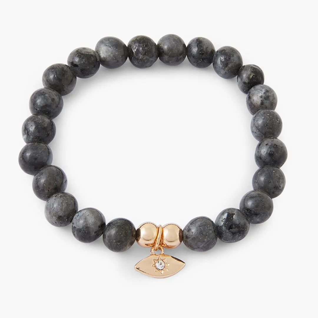 Clearance Bracelet perles de Labradorites - gris Bracelets