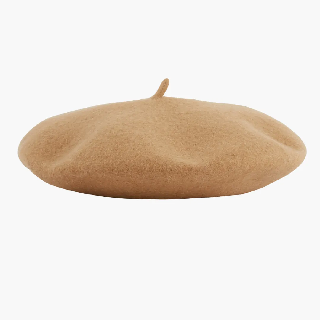 Discount Béret en laine camel Casquettes Et Bonnets