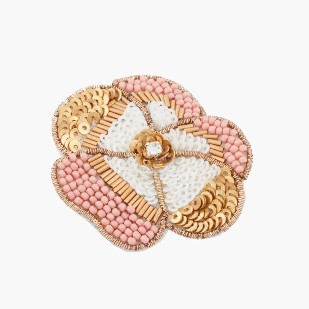 Store Broche fleur en sequins Cérémonie Broches