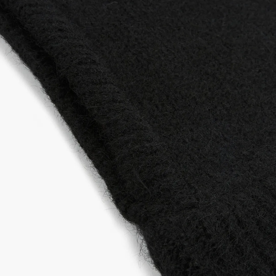 Hot Cagoule en laine noire Casquettes Et Bonnets