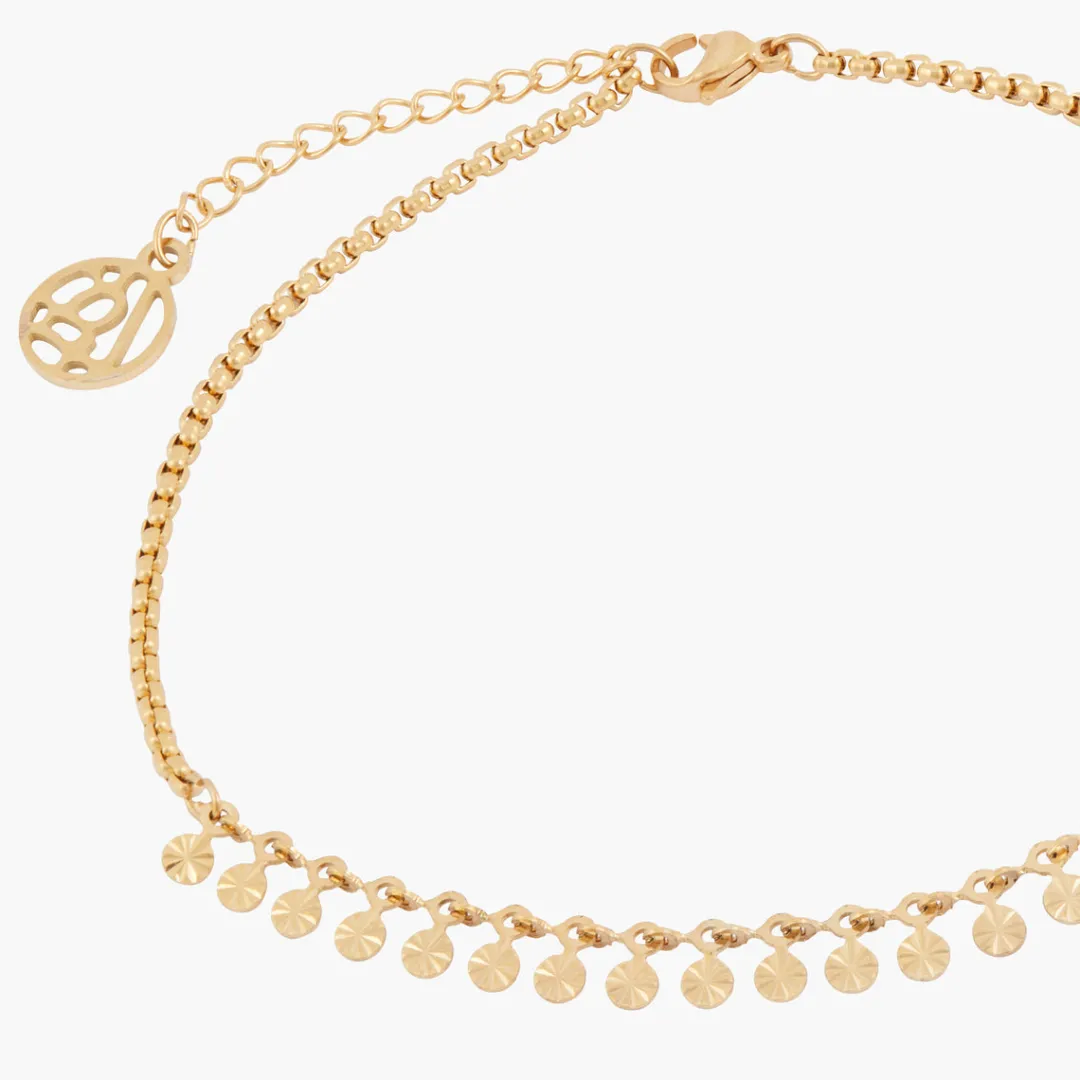 Outlet Chaine de cheville pampilles Acier inoxydable - doré Bijoux De Corps