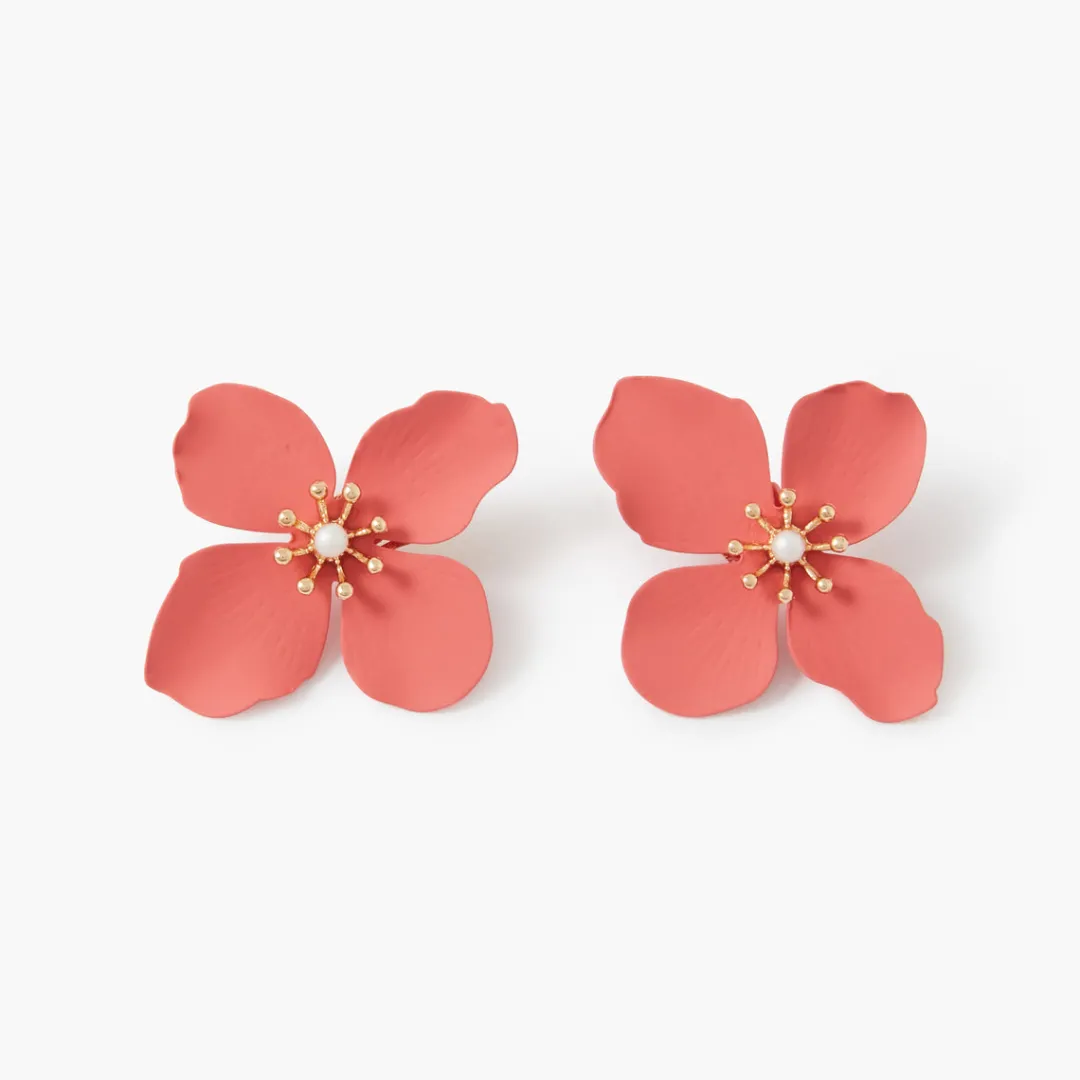 Sale Clips d'oreilles fleurs Boucles D'Oreilles