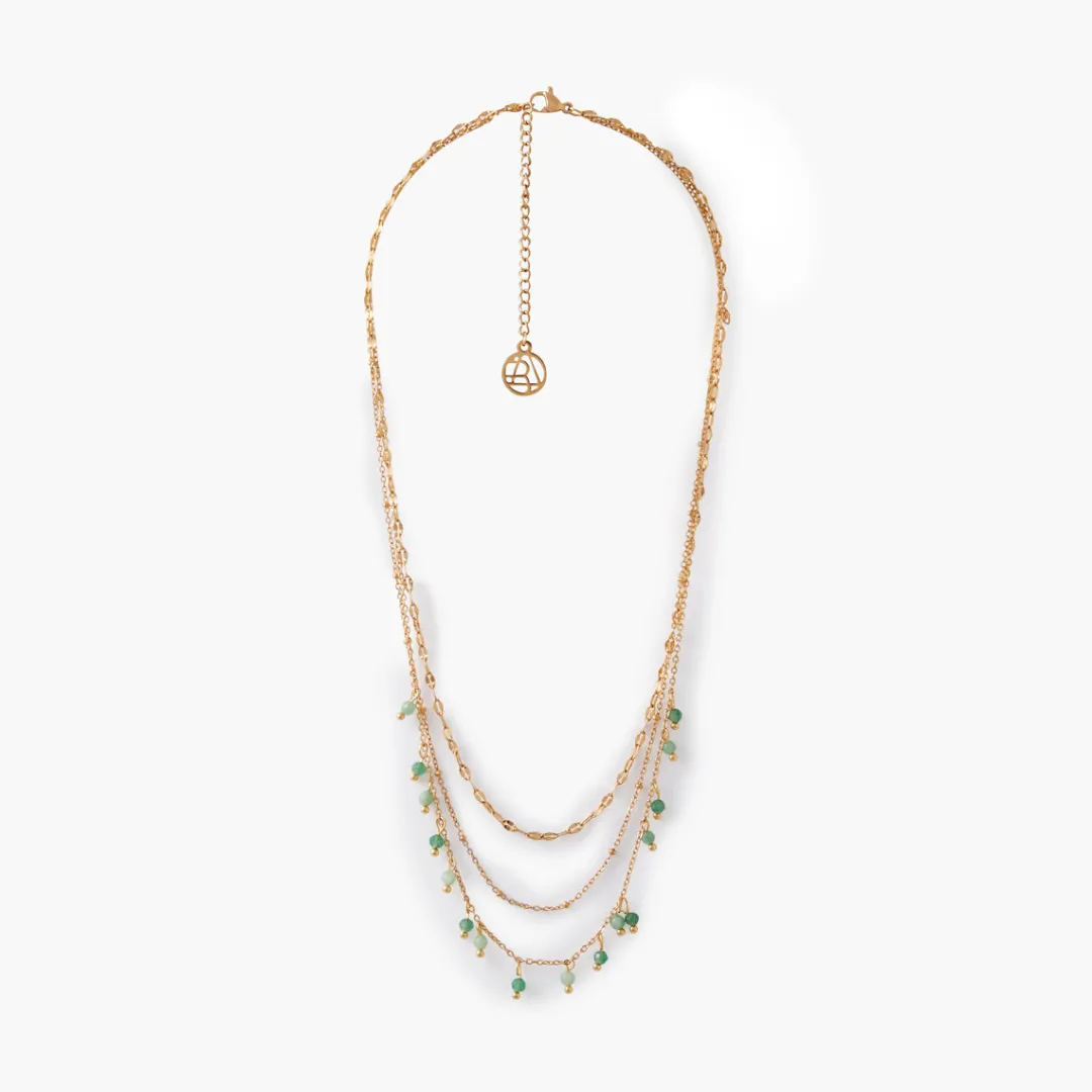 New Collier 3 rangs acier inoxydable Colliers | Colliers
