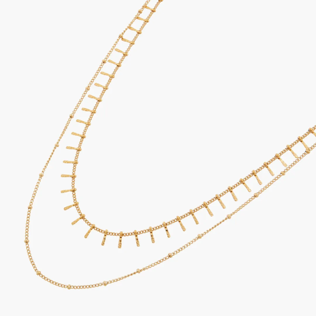 Sale Collier 2 rangs acier inoxydable Colliers | Colliers