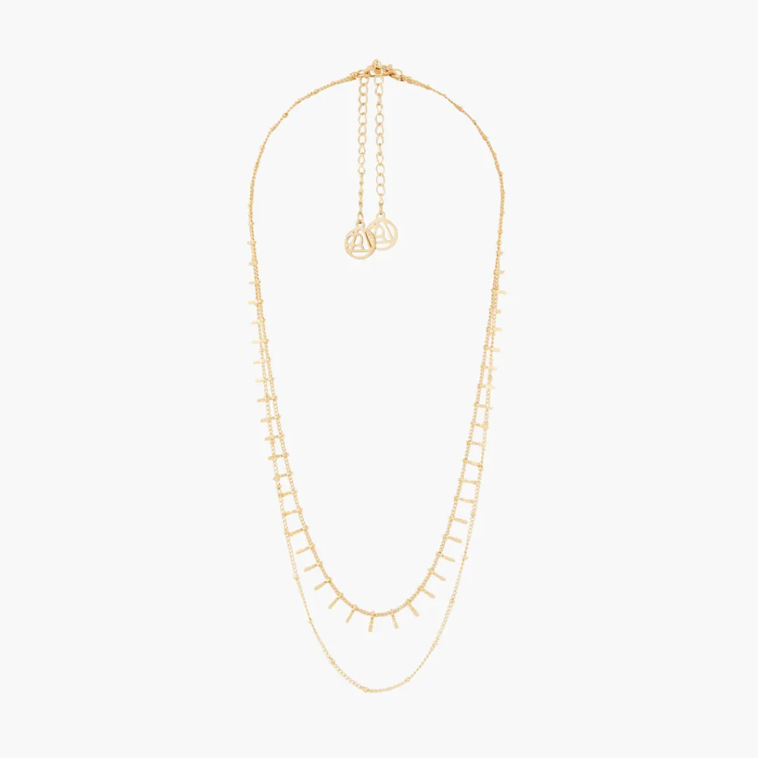 Sale Collier 2 rangs acier inoxydable Colliers | Colliers