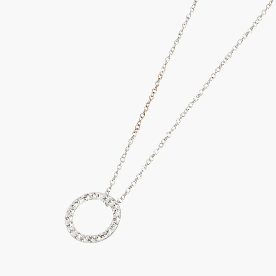 Clearance Collier anneau strass Argent Garanti Silver Idol Colliers | Colliers