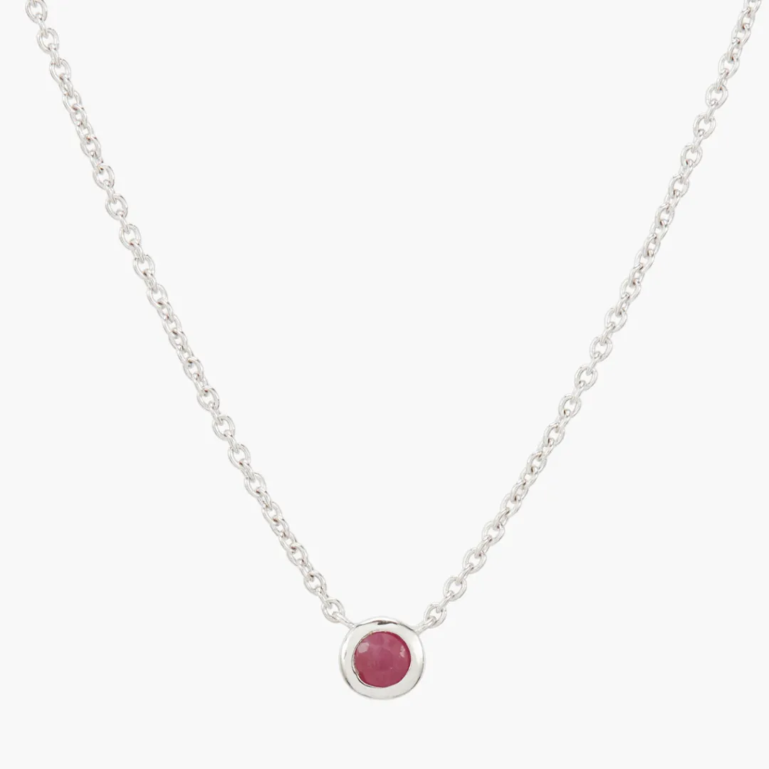 Fashion Collier Argent Garanti et Rubis Colliers | Colliers