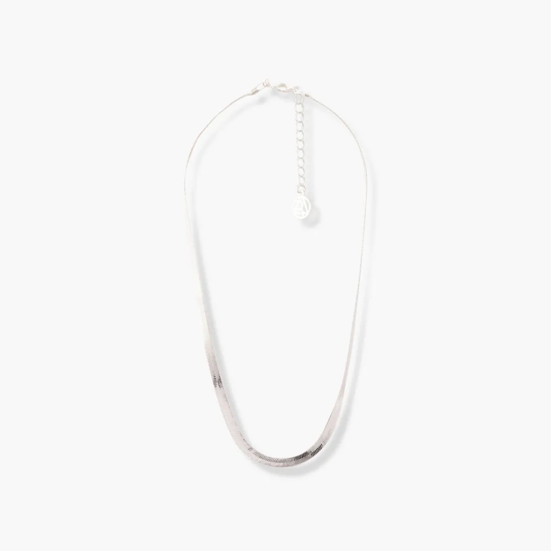 Fashion Collier chaine miroir argenté Colliers