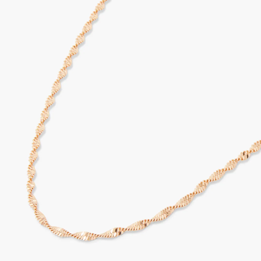 Flash Sale Collier chaine twistée dorée Colliers