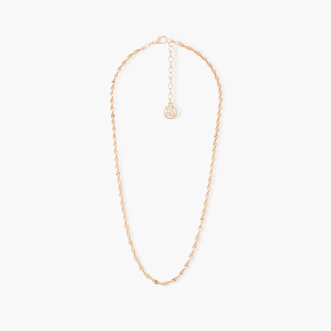 Flash Sale Collier chaine twistée dorée Colliers