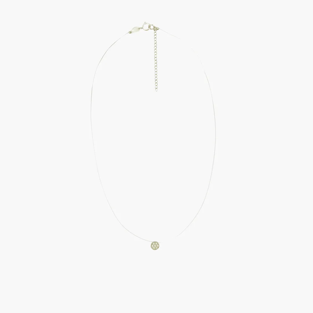 Fashion Collier disque zirconium Argent Garanti Colliers | Colliers