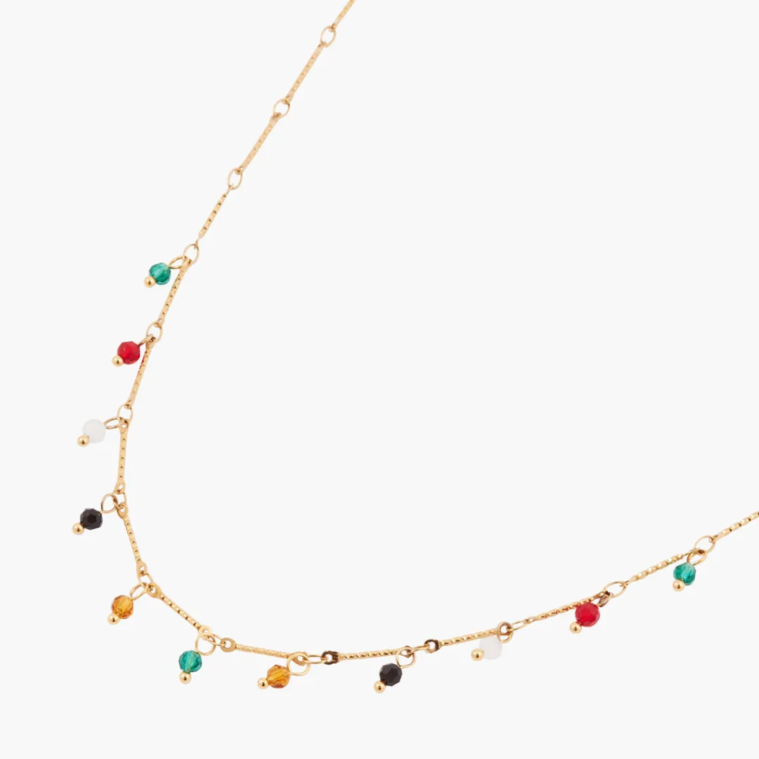New Collier en acier avec pierres facettées Colliers | Colliers