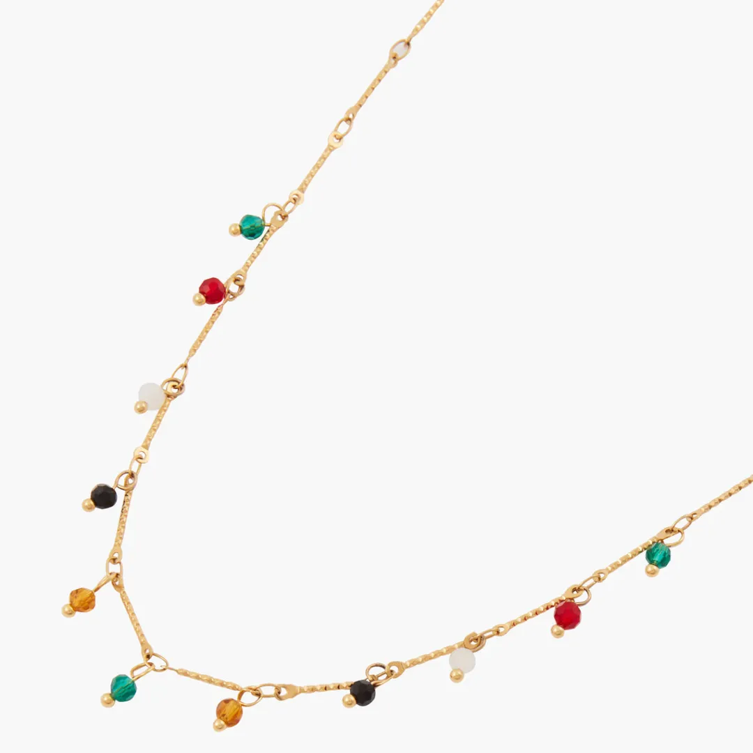 New Collier en acier avec pierres facettées Colliers | Colliers