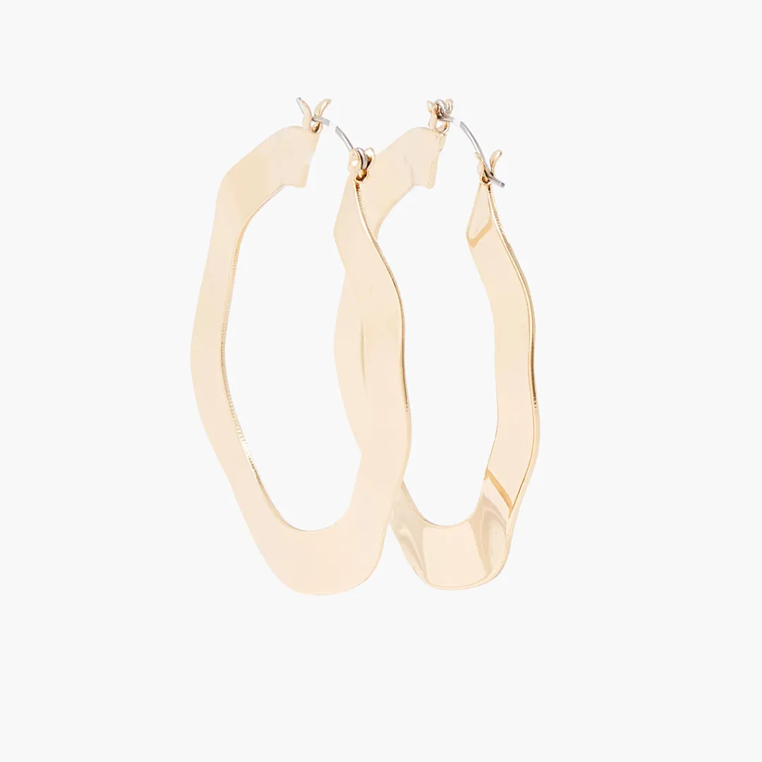 New Créoles martelées Boucles D'Oreilles
