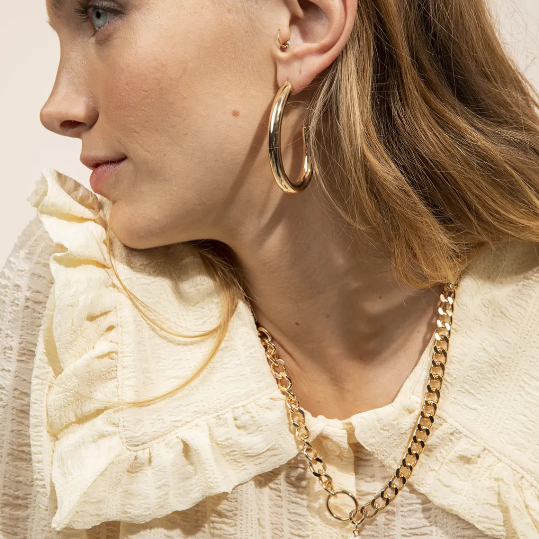 Cheap Créoles épaisses Boucles D'Oreilles