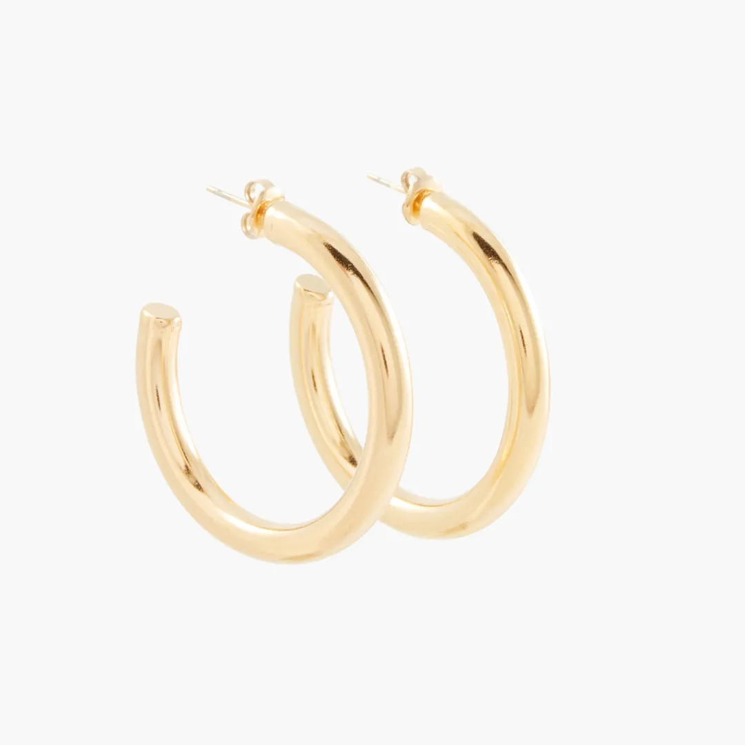 Shop Créoles épaisses Acier Inoxydable Boucles D’Oreilles | Boucles D'Oreilles