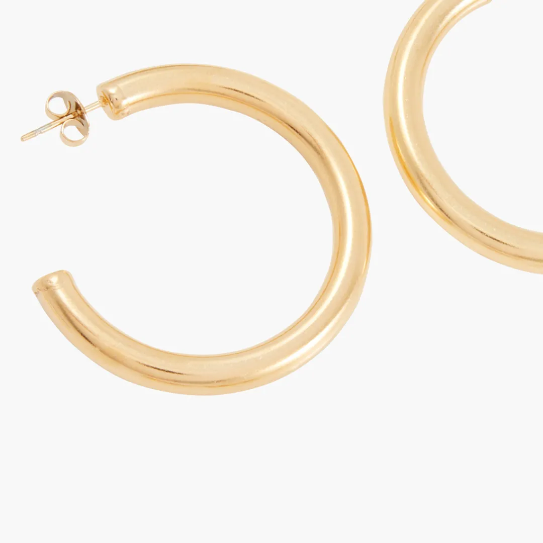 Shop Créoles épaisses Acier Inoxydable Boucles D’Oreilles | Boucles D'Oreilles