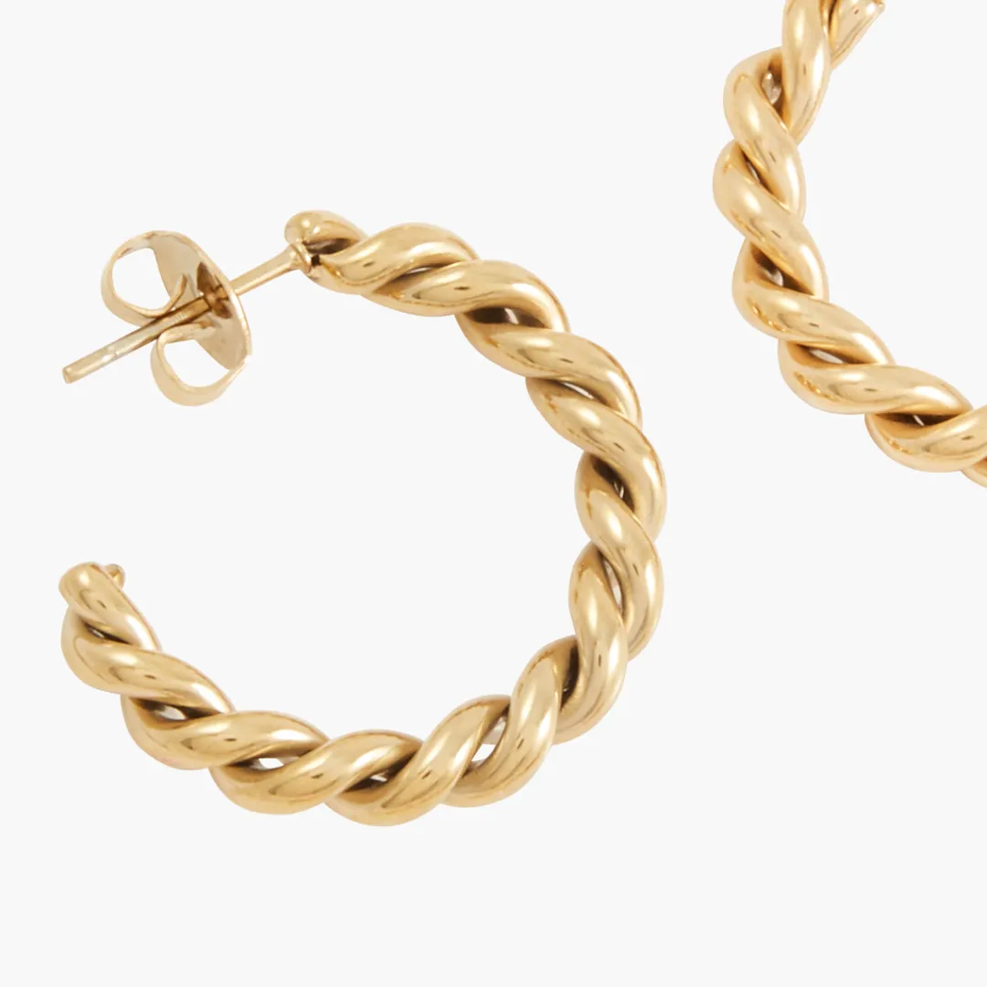 Best Créoles torsadées Acier Inoxydable Boucles D’Oreilles | Boucles D'Oreilles