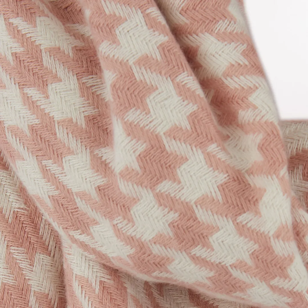Store Echarpe imprimé pied de poule rose Écharpes Et Ponchos