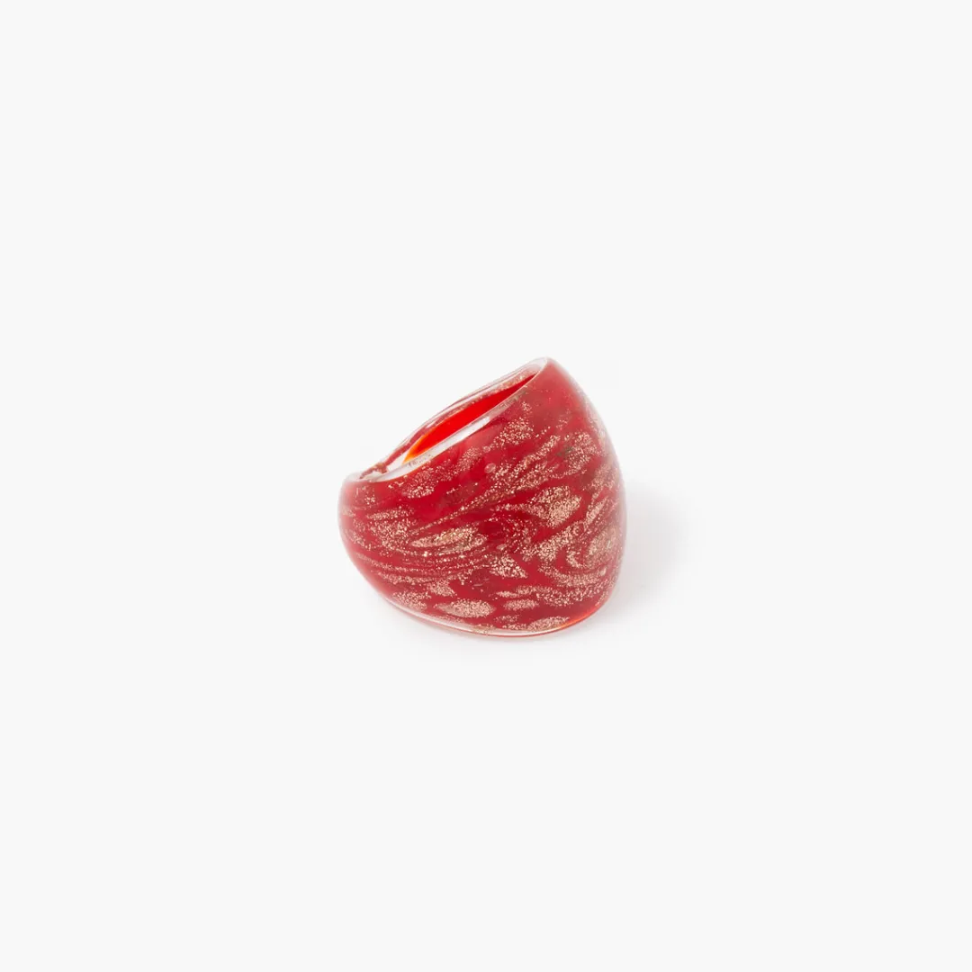 Cheap Grosse bague en verre Bagues