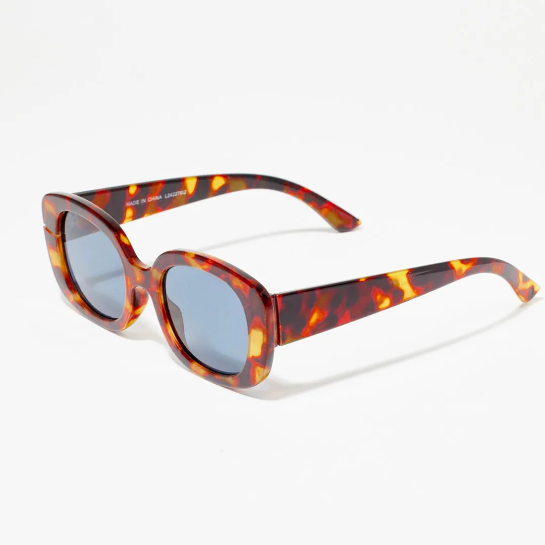 Best Sale Lunettes de soleil rectangulaires - écaille - cat. UV 3 Lunettes De Soleil