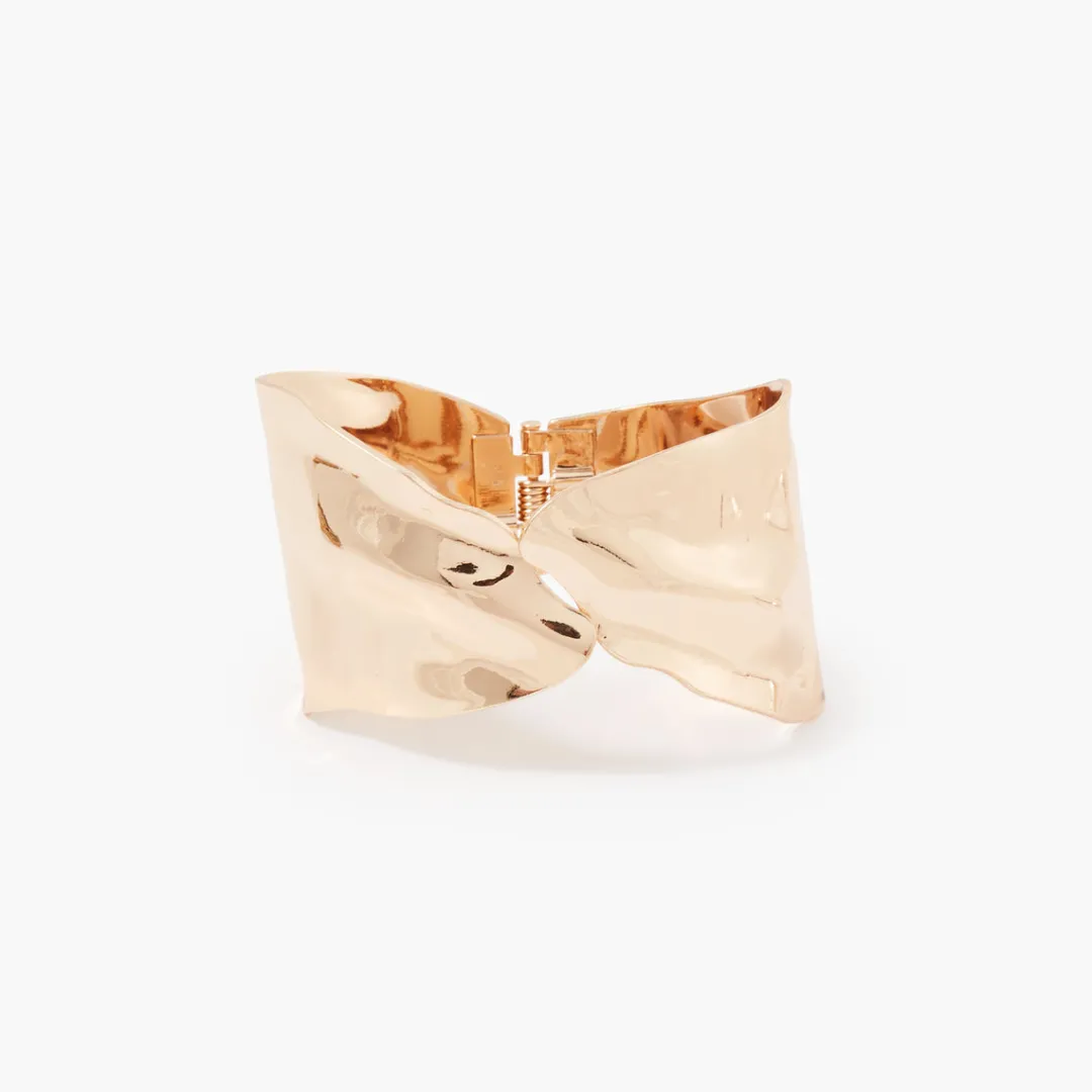 Best Sale Manchette articulée en métal froissé Bracelets