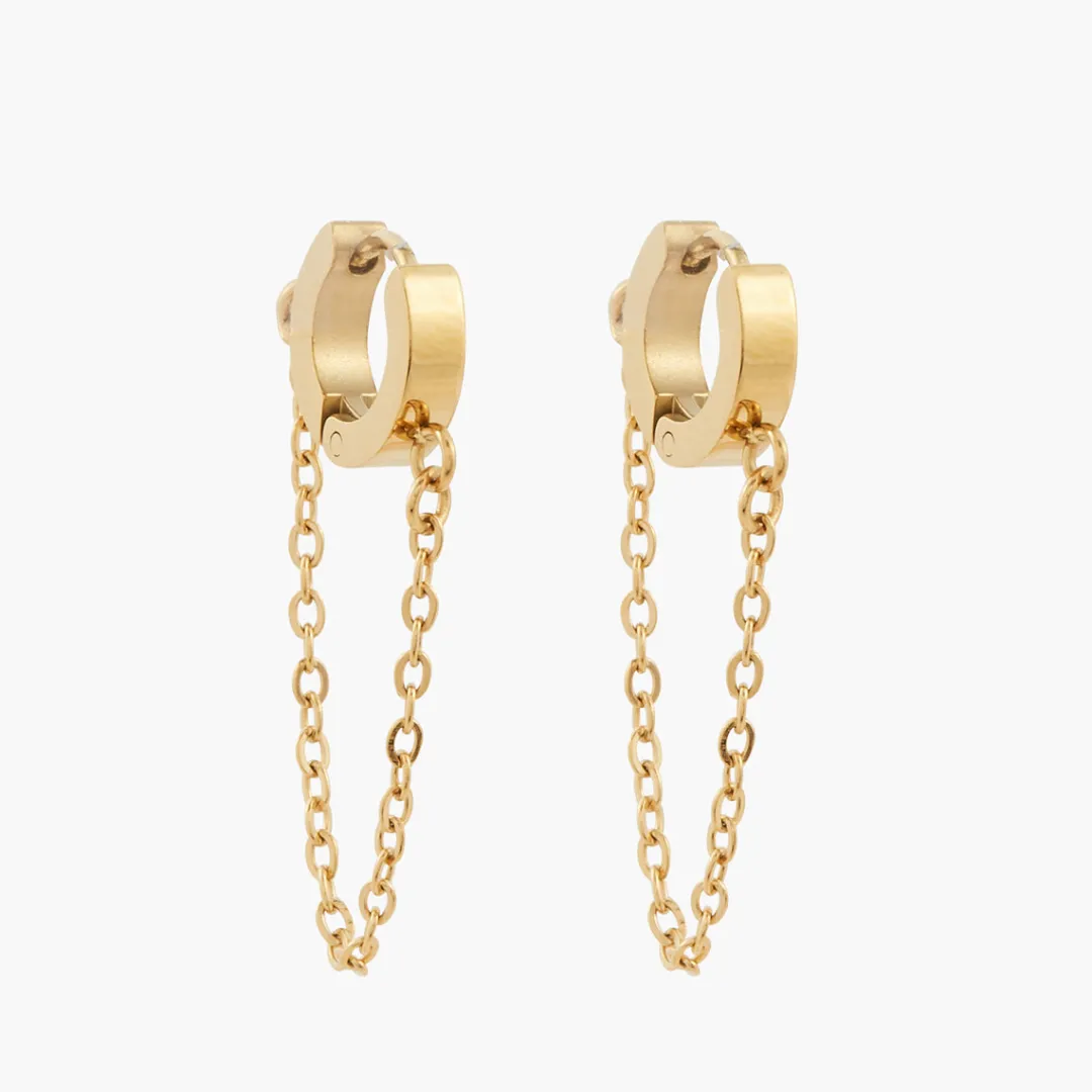 Store Mini créoles à Chaîne Acier Inoxydable Boucles D’Oreilles | Boucles D'Oreilles