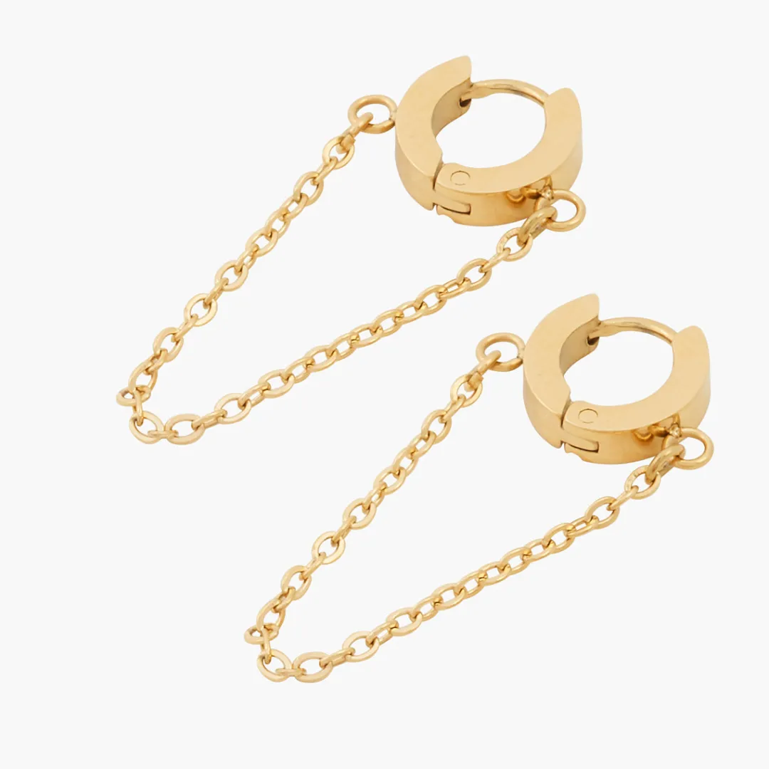 Store Mini créoles à Chaîne Acier Inoxydable Boucles D’Oreilles | Boucles D'Oreilles