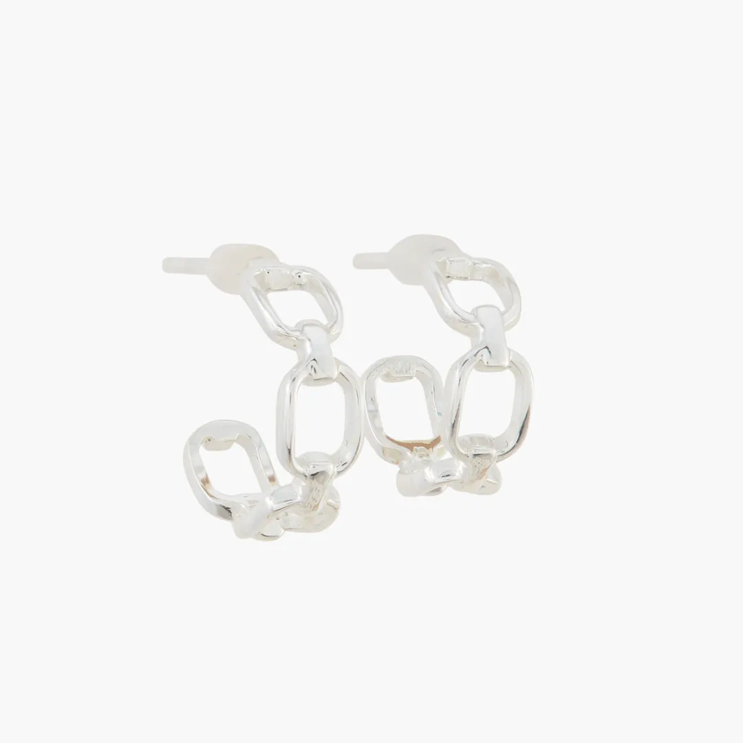 Outlet Mini-créoles maillons Argent Garanti Boucles D'Oreilles | Boucles D'Oreilles