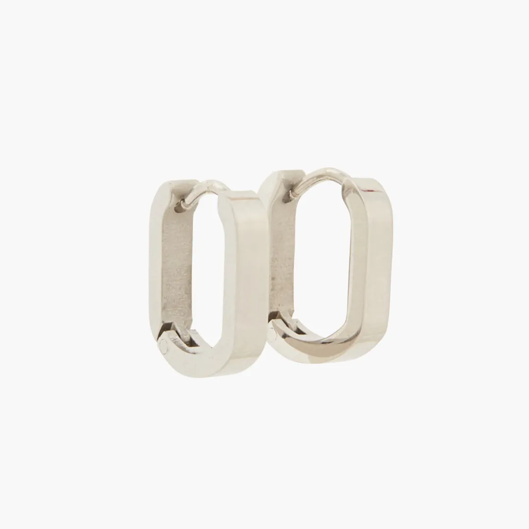 Cheap Mini-créoles ovales Acier Inoxydable Boucles D’Oreilles | Boucles D'Oreilles
