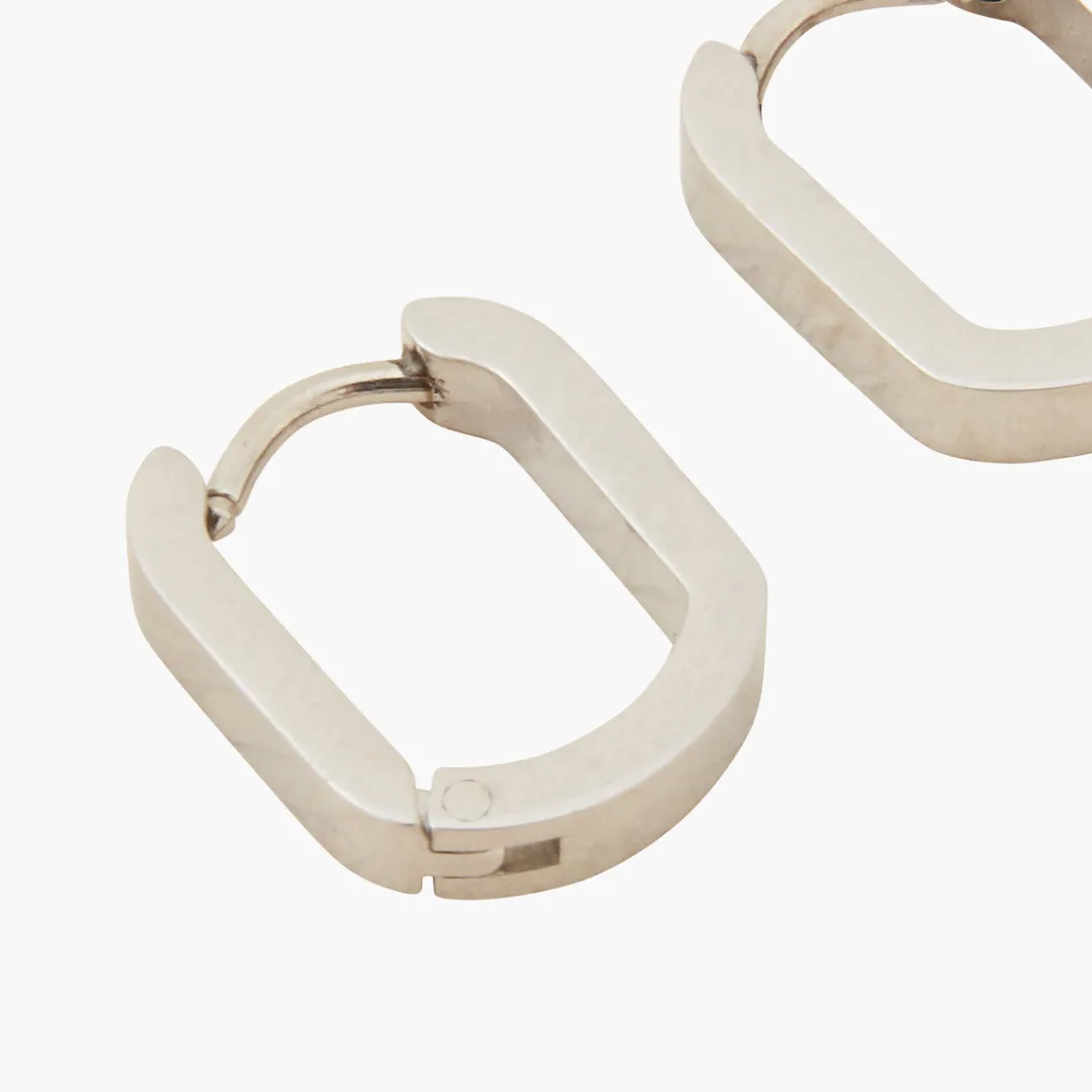 Cheap Mini-créoles ovales Acier Inoxydable Boucles D’Oreilles | Boucles D'Oreilles