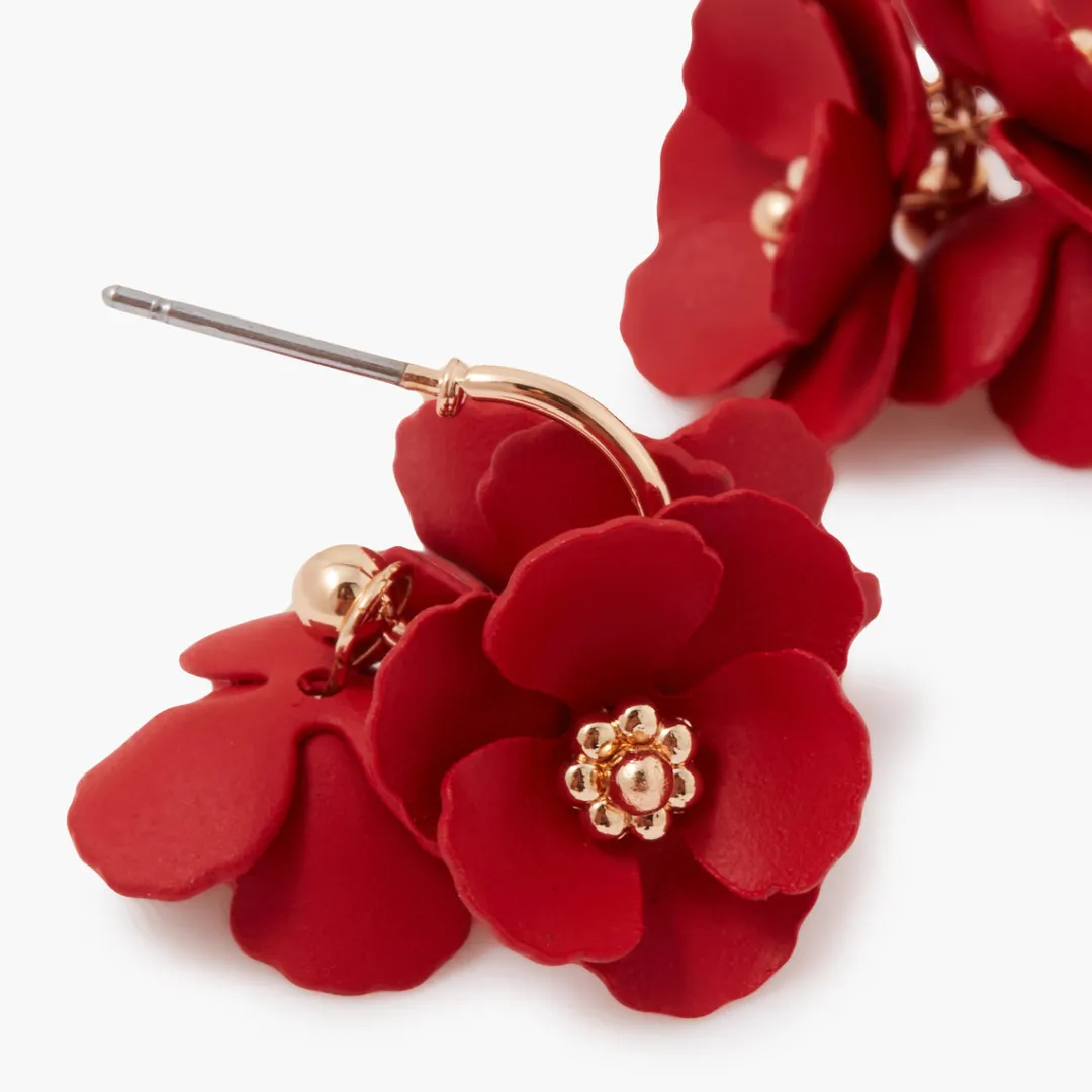 Online Petites créoles 3 fleurs Boucles D'Oreilles