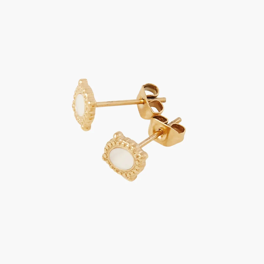 Clearance Puces d'oreilles effet nacre Acier Inoxydable Boucles D’Oreilles | Boucles D'Oreilles