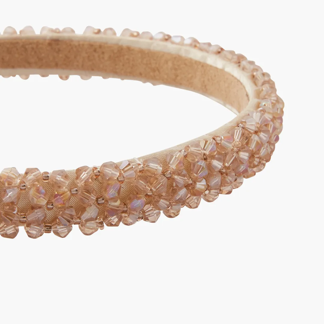 Clearance Serre tête à perles à facettes - rose Serre-Têtes
