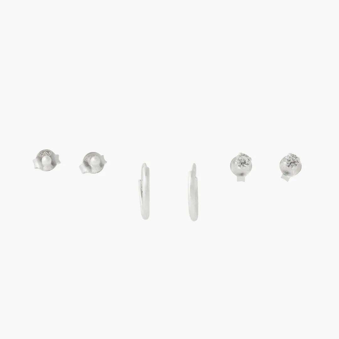 Best Sale Set de 3 boucles d'oreilles Argent Garanti Boucles D'Oreilles | Boucles D'Oreilles