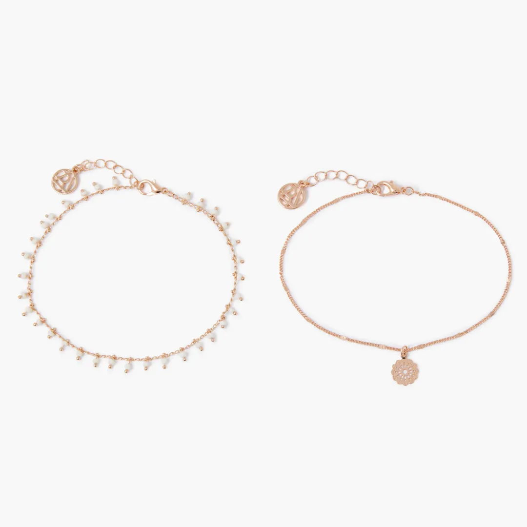 Flash Sale Set de 2 chaînes de cheville Bijoux De Corps